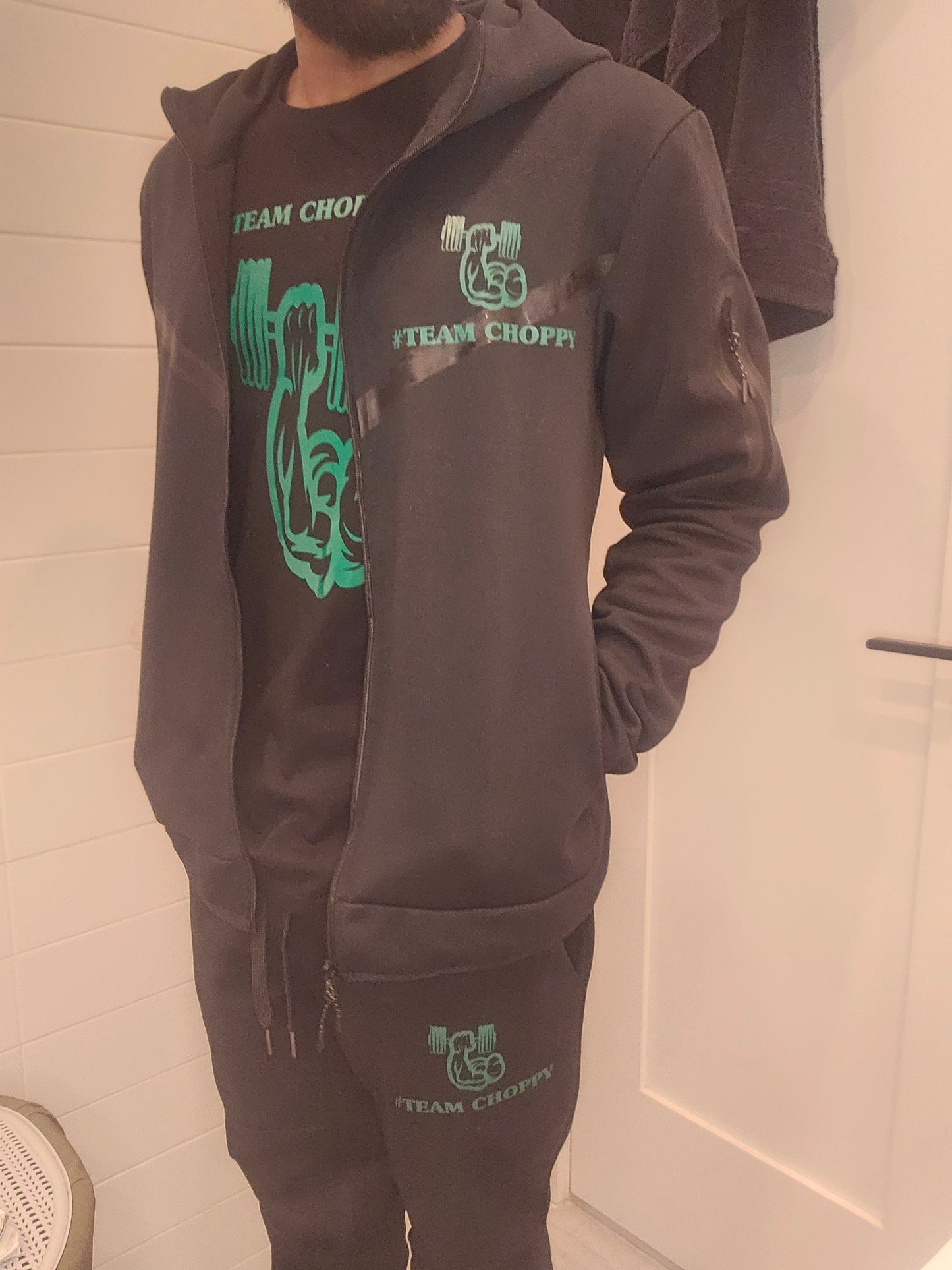 #TEAMCHOPPY 1ST EDITION TECH SUIT. BOLD #CHOPPY BLACK .1