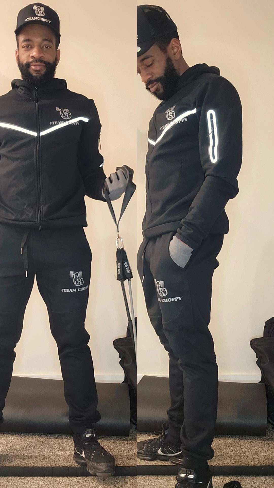 #TEAMCHOPPY 1ST EDITION TECH SUIT. BOLD #CHOPPY BLACK .1