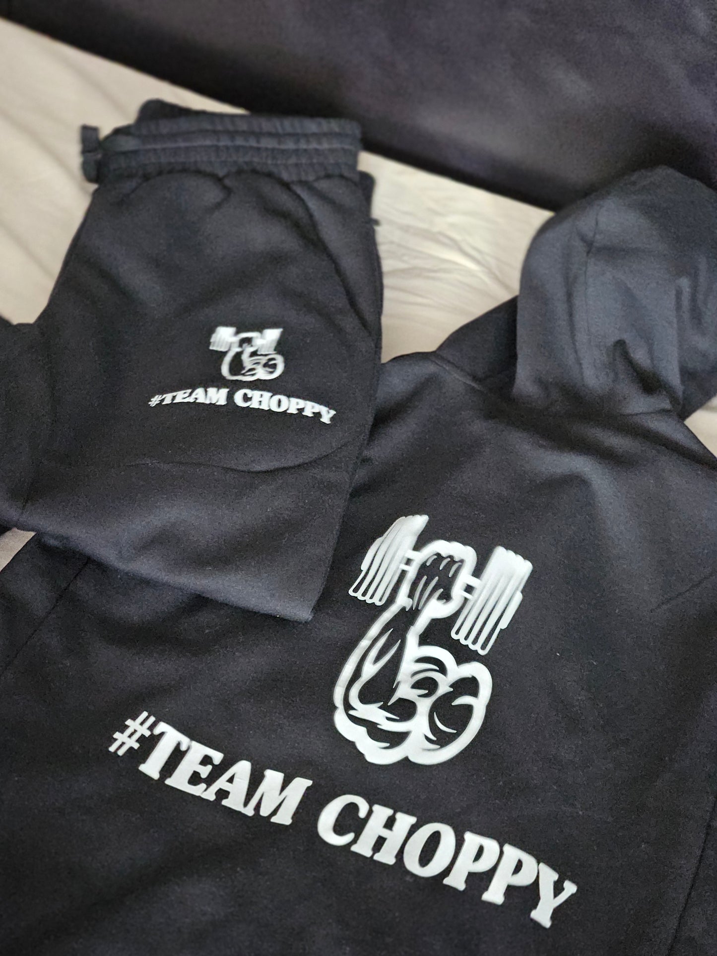 #TEAMCHOPPY 1ST EDITION TECH SUIT. BOLD #CHOPPY BLACK .1 #CHOPPY